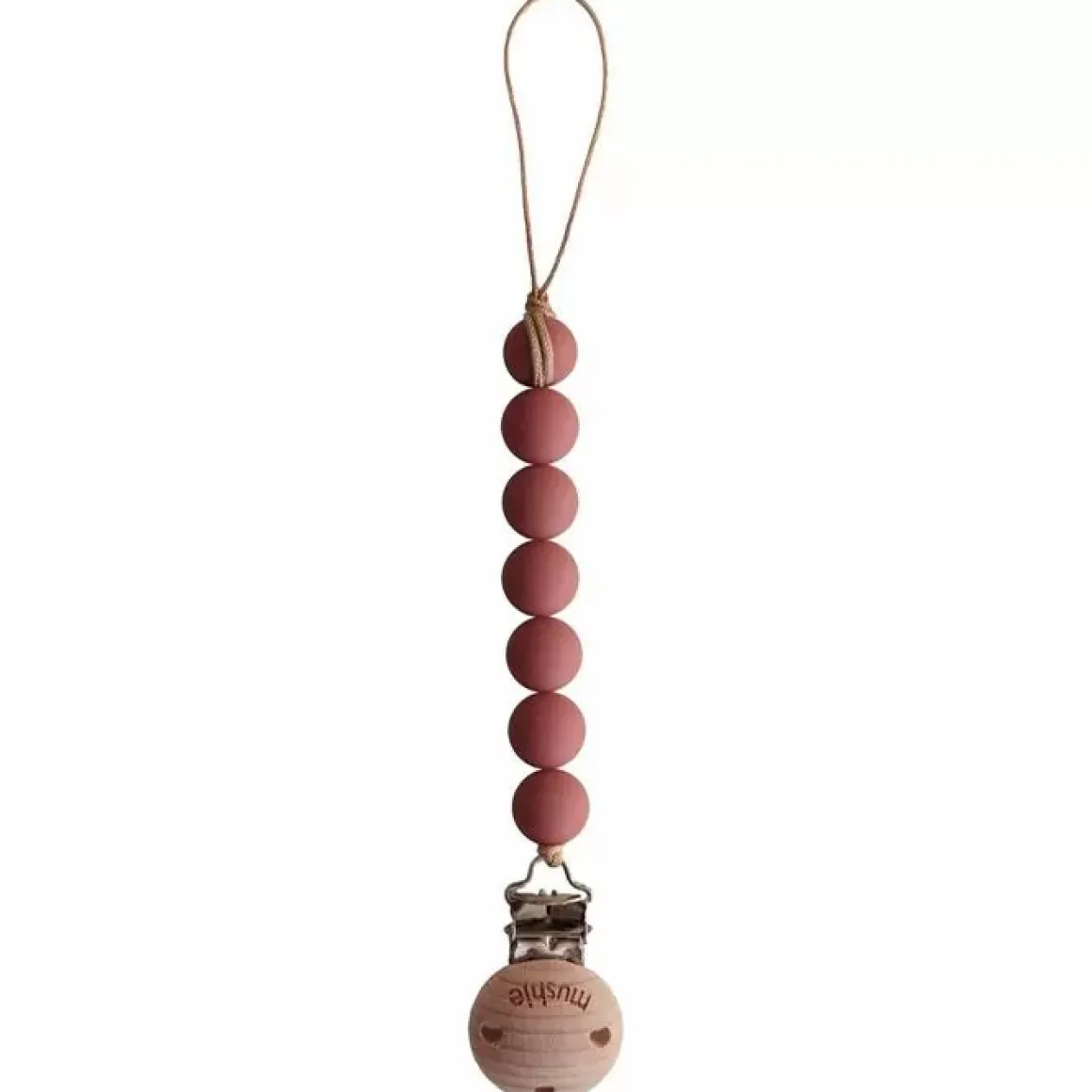 Speenkoord Halo Redwood Mushie & Co