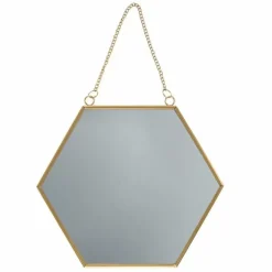 Spiegel Hexagon Goud (27Cm) Sass & Belle