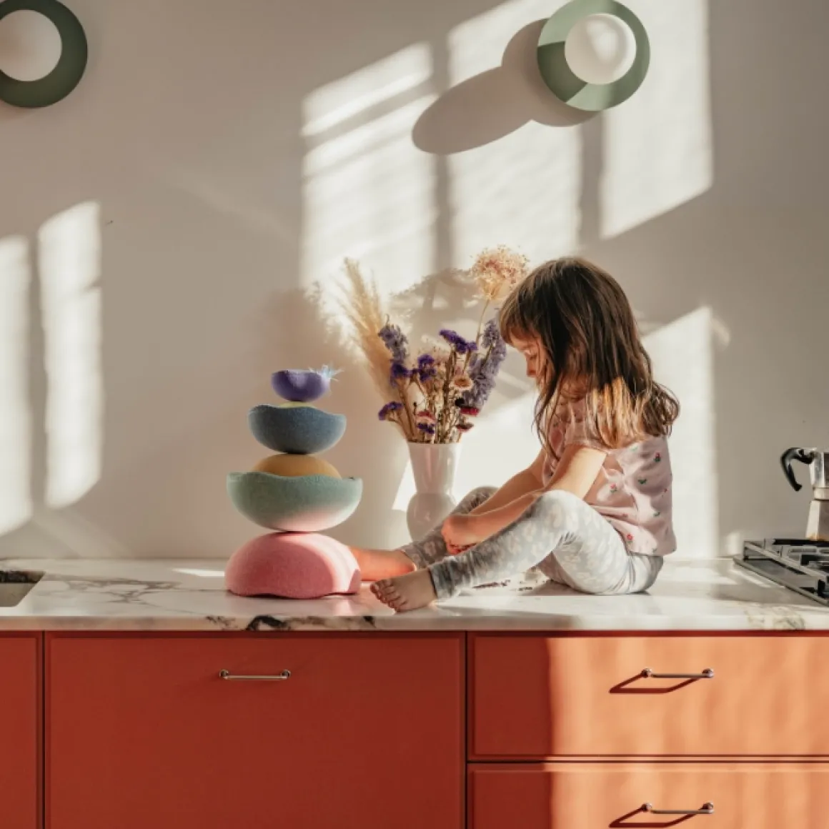 Stapelstein Stapelstenen Inside Rainbow Pastel (6St)