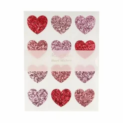 Stickers Glitter Heart Meri Meri (96St)