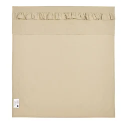 Stijlvol Meyco Wieglaken Met Ruche Rand In Zandkleur 75X100Cm