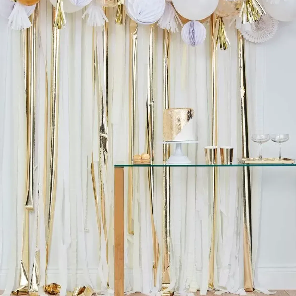 Streamer Backdrop Metallic Goud Mix It Up Ginger Ray