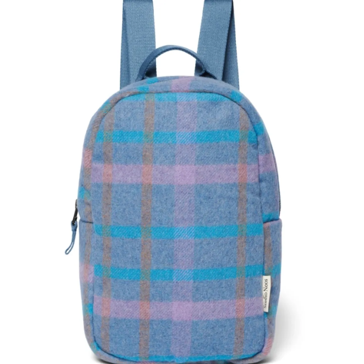 Studio Noos Mini Rugzak Sky Blue Wool Checked