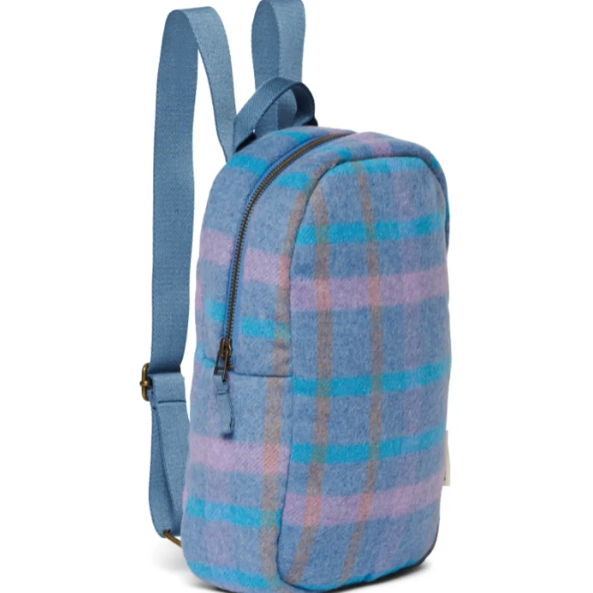 Studio Noos Mini Rugzak Sky Blue Wool Checked