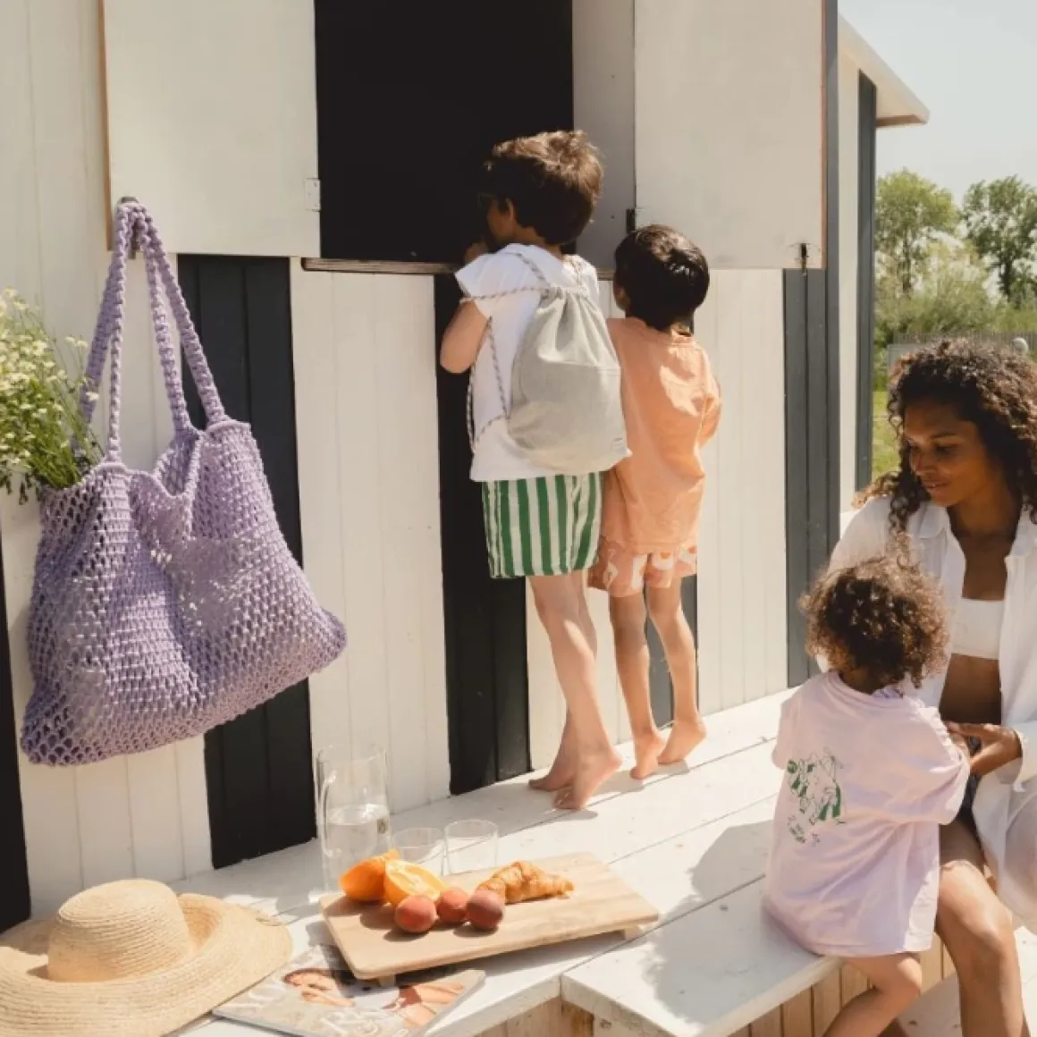 Studio Noos Mom Bag Macrame Lila