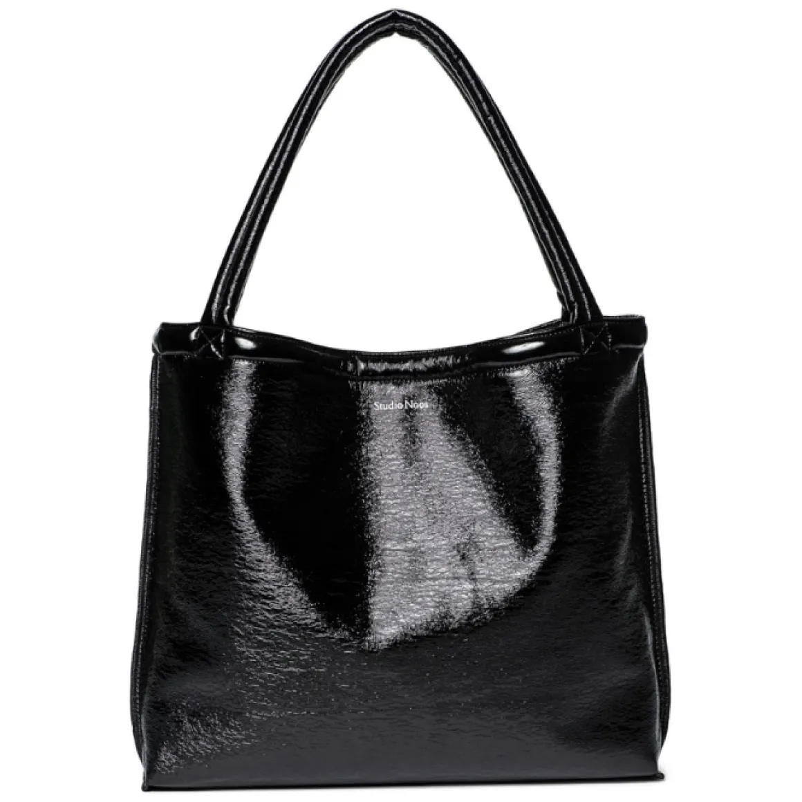 Studio Noos Mom Bag Reversible Teddy Lacquer Zwart