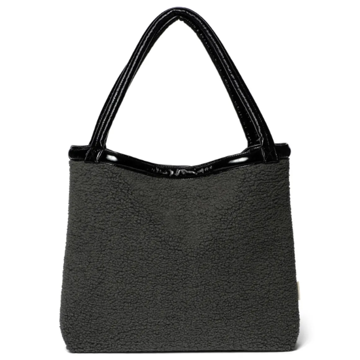 Studio Noos Mom Bag Reversible Teddy Lacquer Zwart