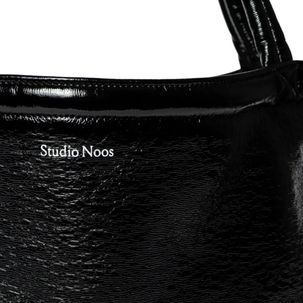 Studio Noos Mom Bag Reversible Teddy Lacquer Zwart