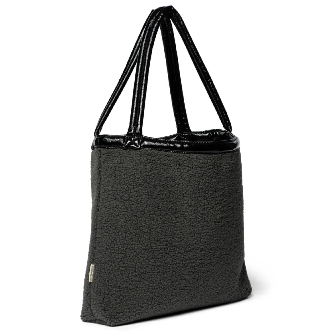 Studio Noos Mom Bag Reversible Teddy Lacquer Zwart