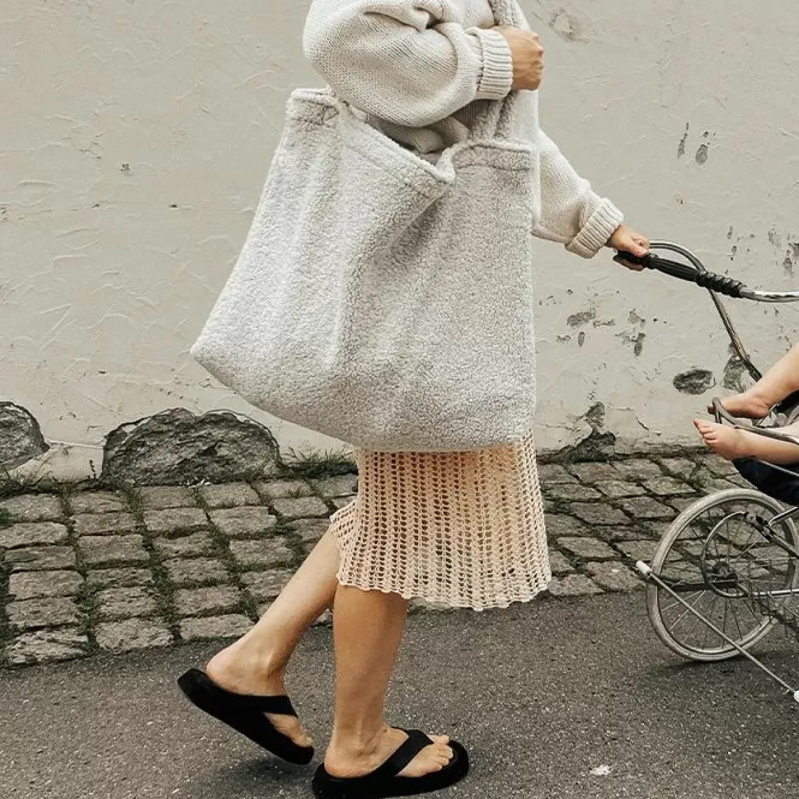 Studio Noos Mom Bag Teddy Light Grey