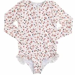 Swim Essentials Badpak Lange Mouw Khaki Leopard