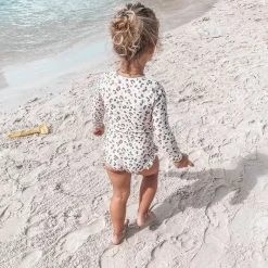 Swim Essentials Badpak Lange Mouw Khaki Leopard