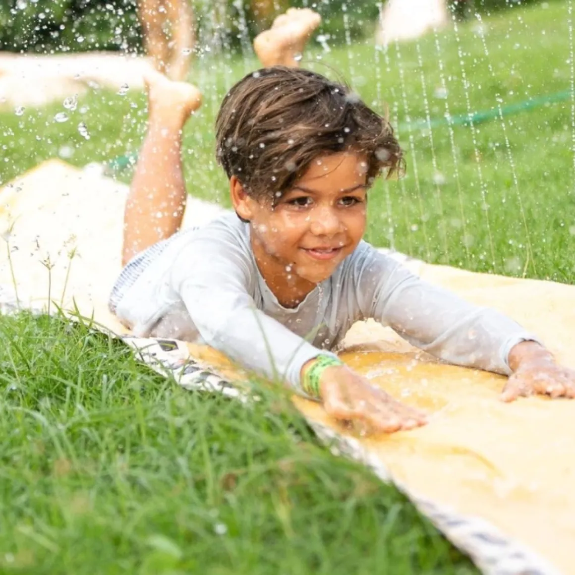 Swim Essentials Single Waterslide Beige Leopard Sprinkler