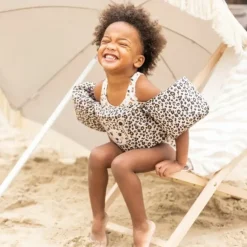 Swim Essentials Zwemvest Puddle Leopard Beige (2-6 Jaar)