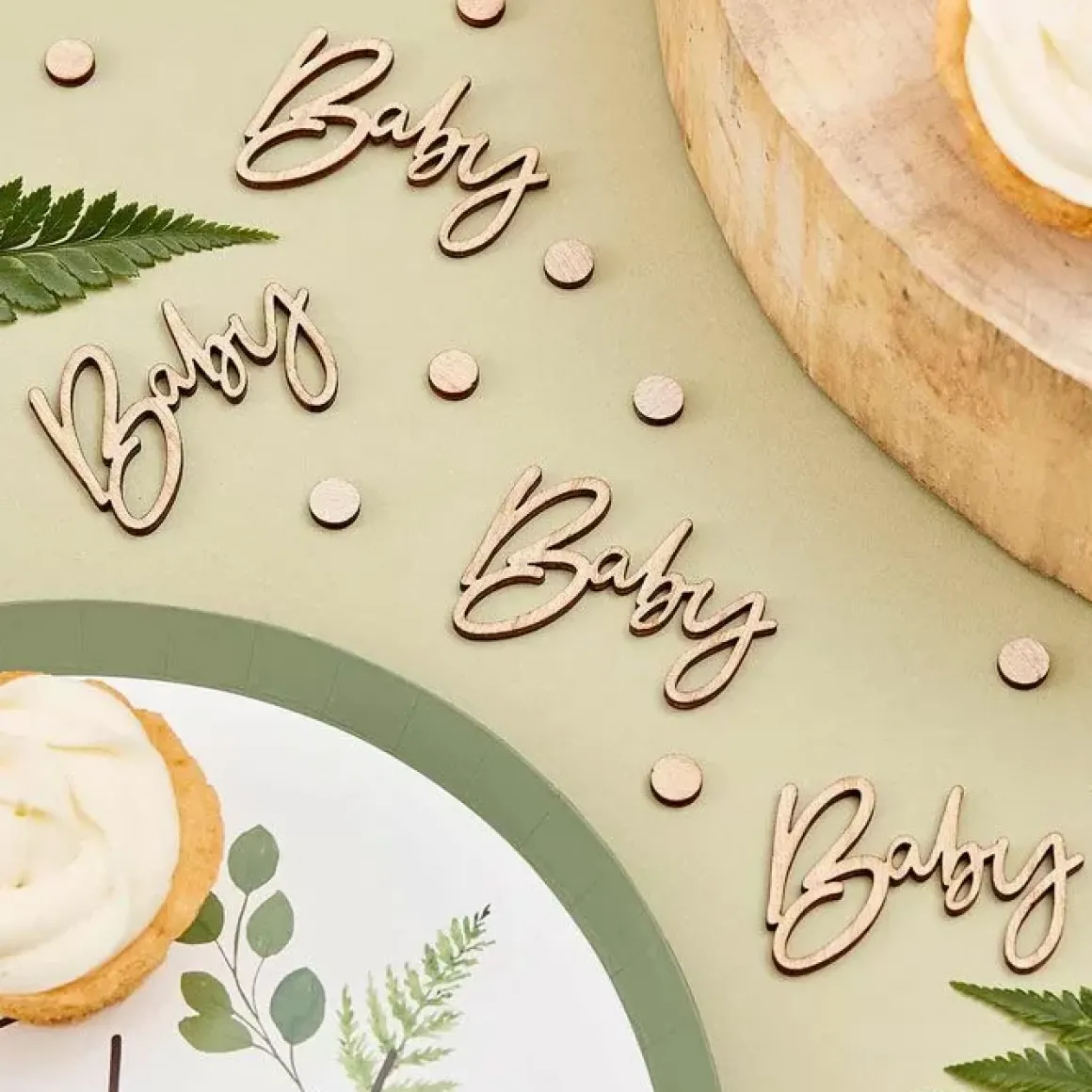 Tafelconfetti Baby Hout Botanical Baby Ginger Ray