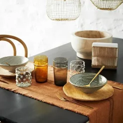 Tafelloper Striped Burnt Orange Madam Stoltz