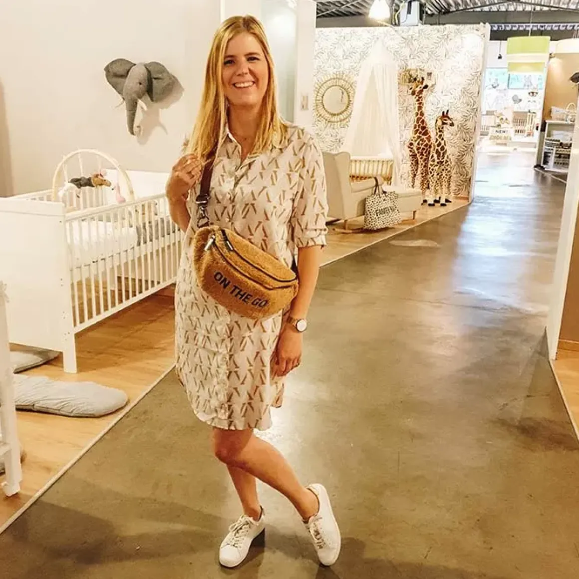 Tasje On The Go Teddy Beige Childhome