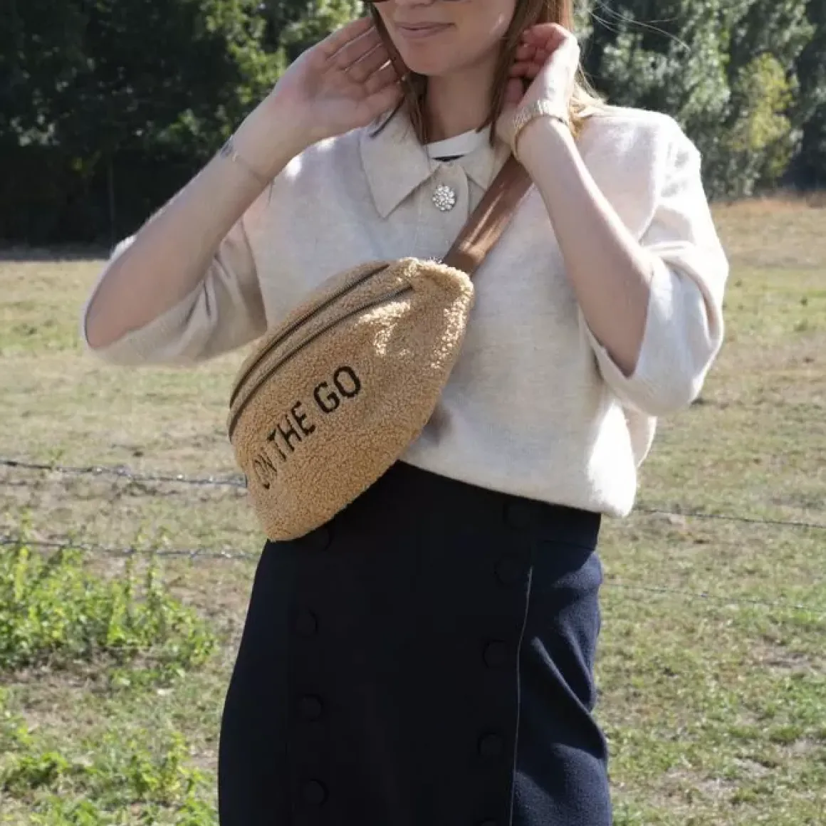 Tasje On The Go Teddy Beige Childhome