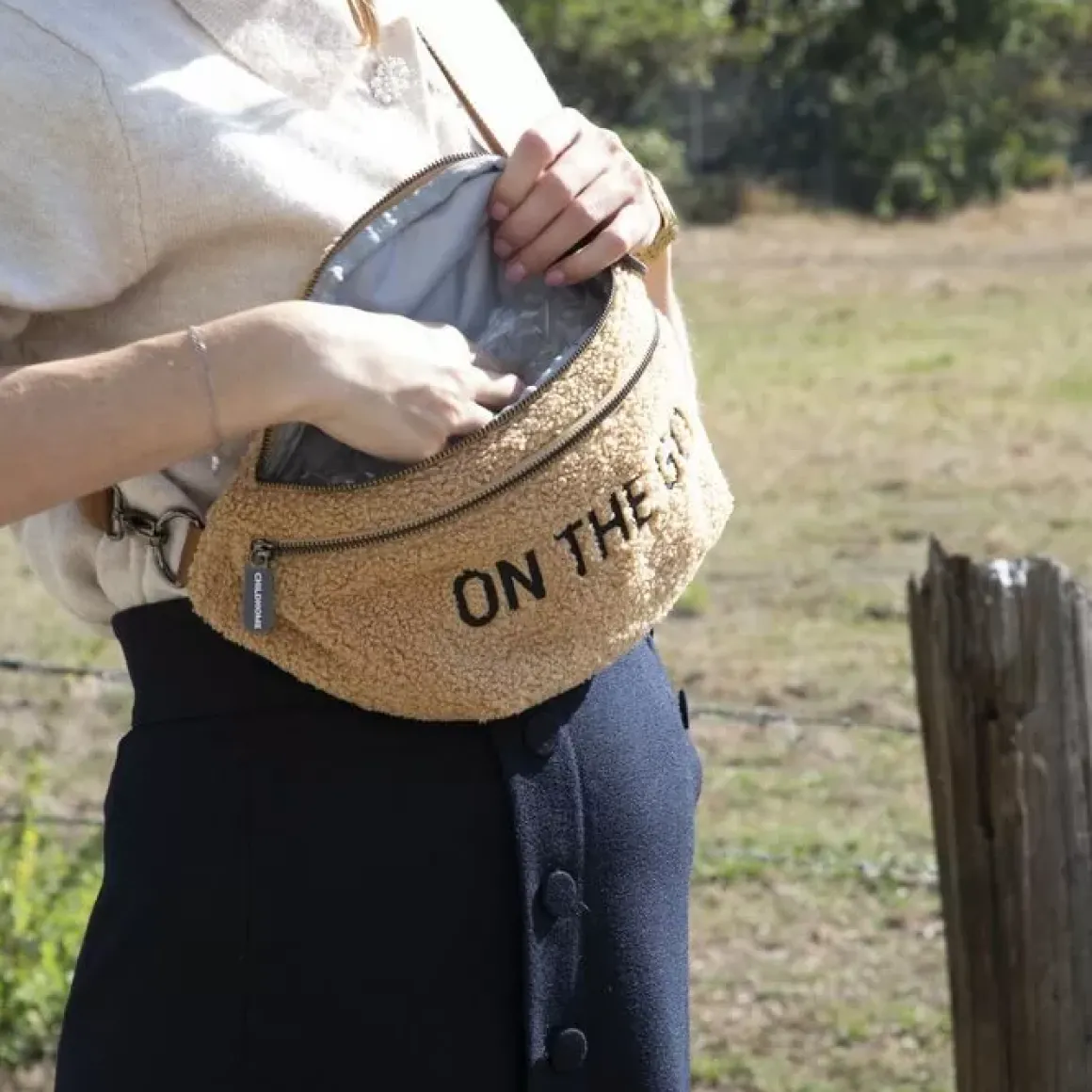 Tasje On The Go Teddy Beige Childhome