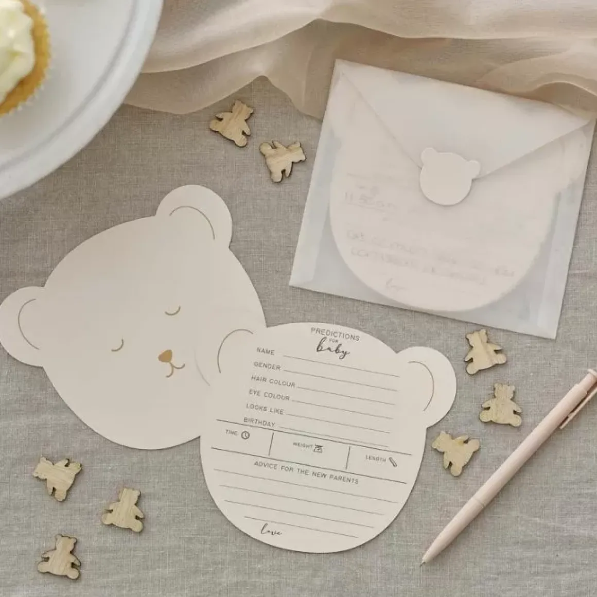 Teddy Bear Babyshower Invulkaarten - Schattig & Speels