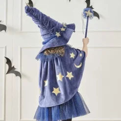 Verkleedcape Tovenaar Velvet Blauw Ginger Ray