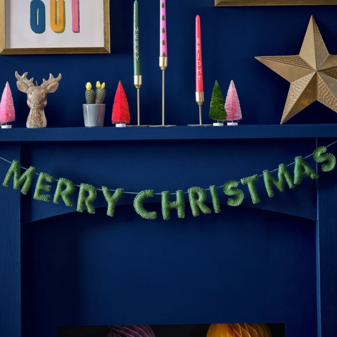 Vilten Slinger Merry Christmas Merry And Bright Ginger Ray