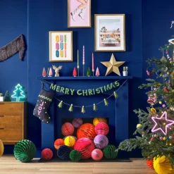 Vilten Slinger Merry Christmas Merry And Bright Ginger Ray