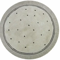 Vloerkleed Anna Dots Cream Rond (110Cm) Tapis Petit