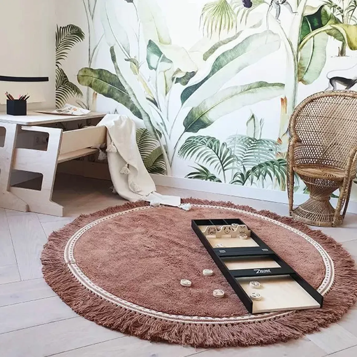 Vloerkleed Anna Old Pink Rond (110Cm) Tapis Petit