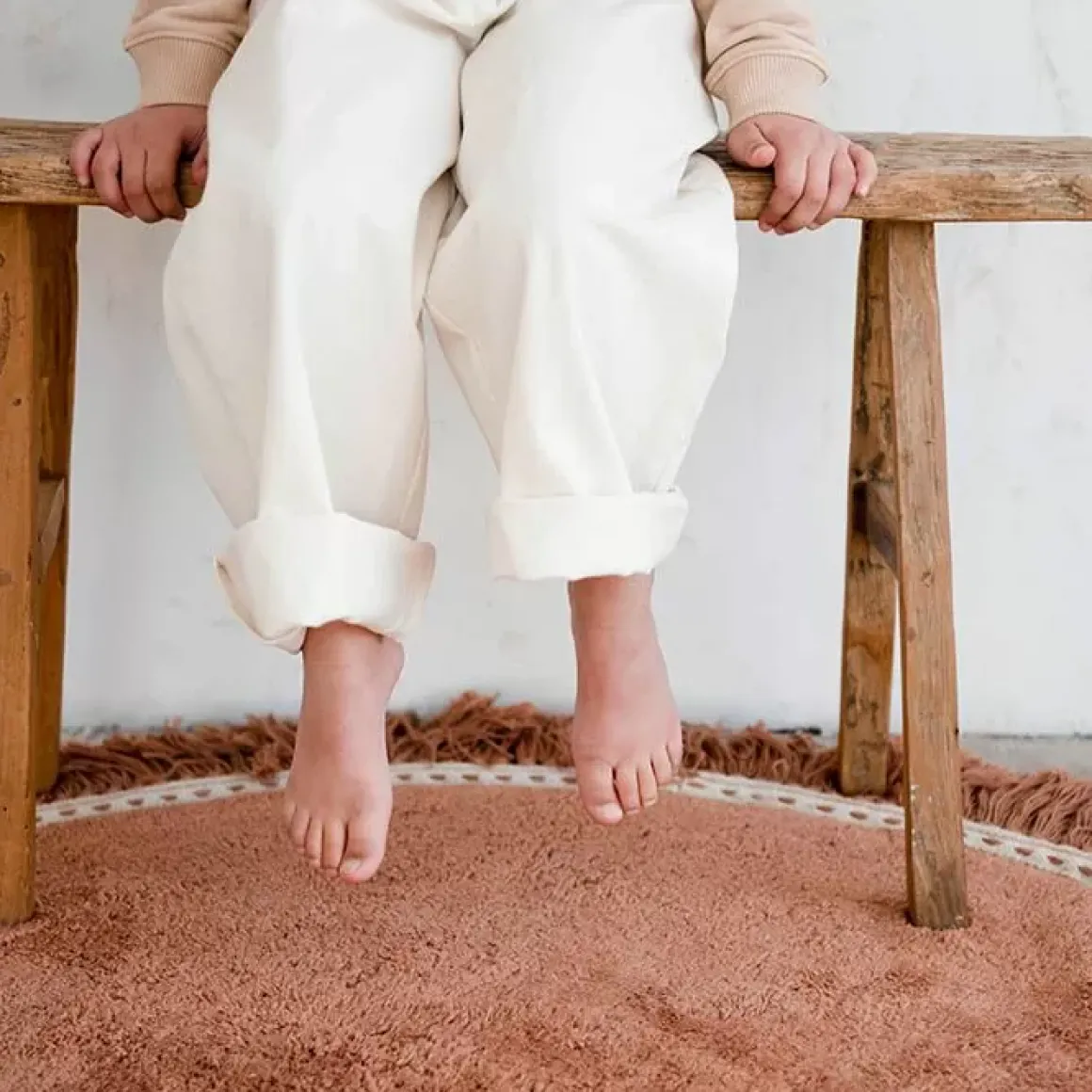 Vloerkleed Anna Old Pink Rond (110Cm) Tapis Petit