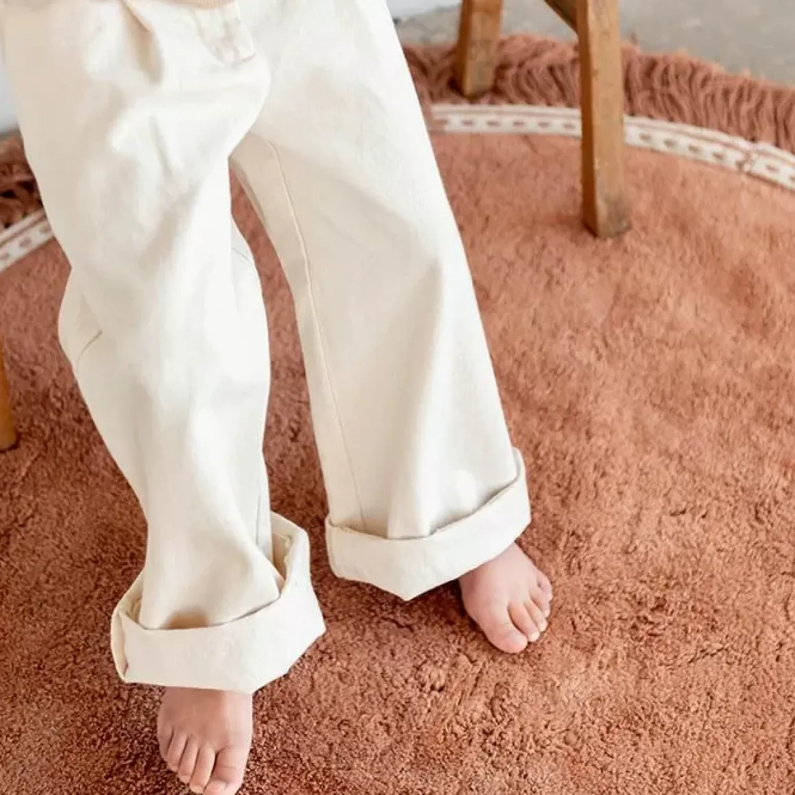 Vloerkleed Anna Old Pink Rond (110Cm) Tapis Petit