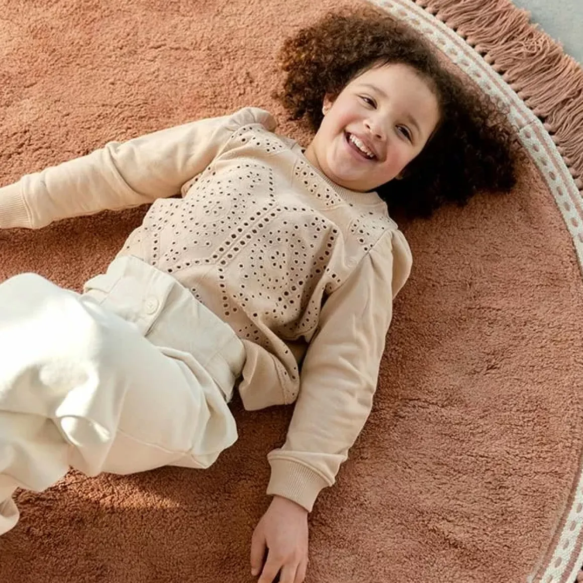 Vloerkleed Anna Old Pink Rond (110Cm) Tapis Petit