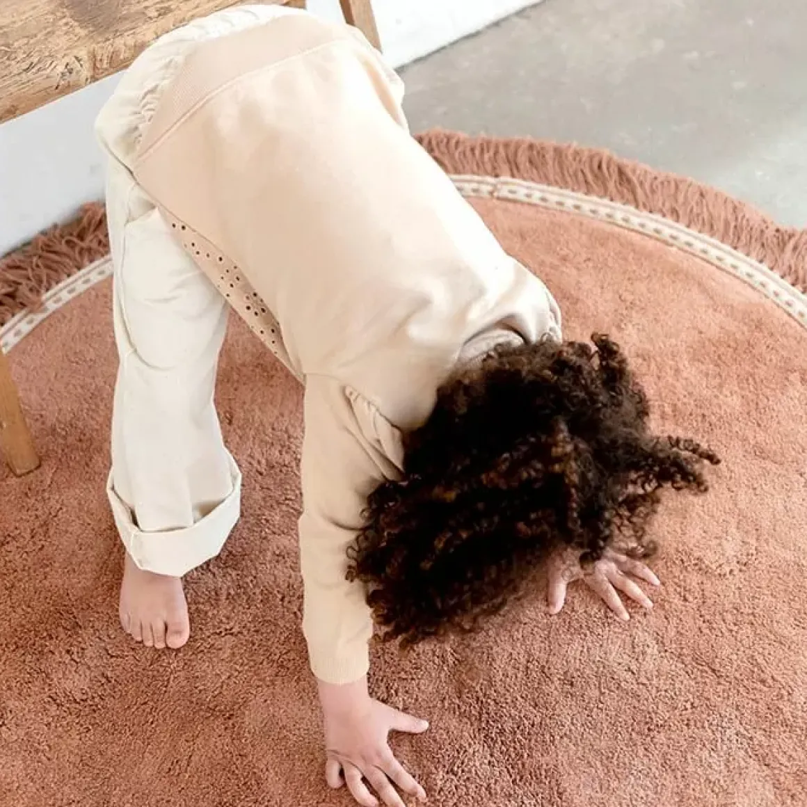 Vloerkleed Anna Old Pink Rond (110Cm) Tapis Petit