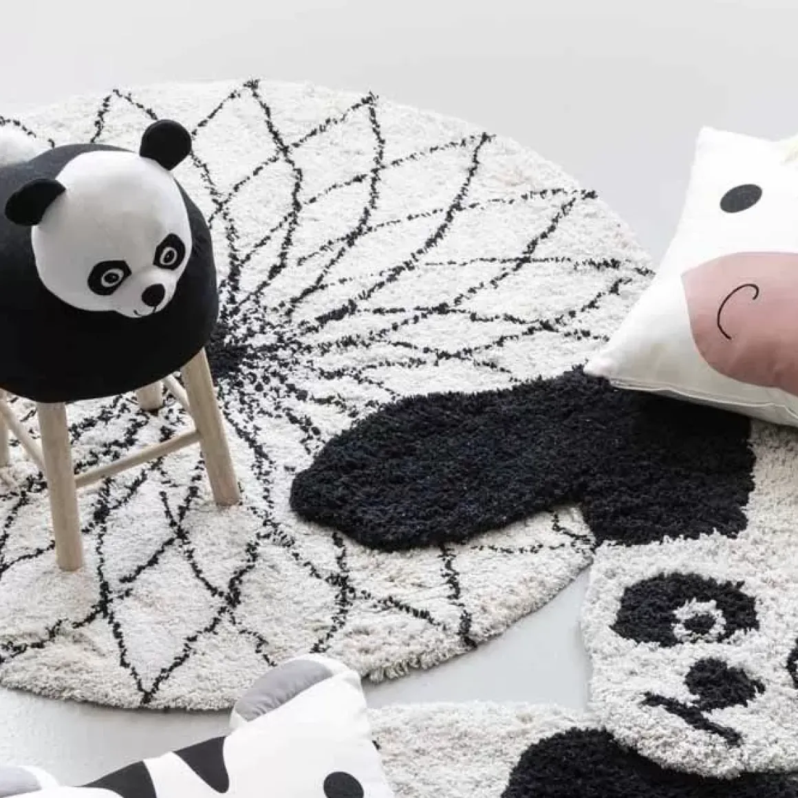 Vloerkleed Flower Power Rond (110Cm) Kidsdepot