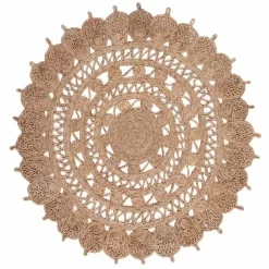 Vloerkleed Jute Pixie Rond (132Cm) Kidsdepot