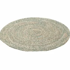 Vloerkleed Jute Rond Petrol (110Cm) Kidsdepot