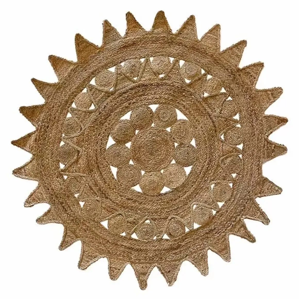 Vloerkleed Jute Sun (120Cm) Madam Stoltz