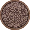 Vloerkleed Leopard Roze Rond (120Cm) Tapis Petit