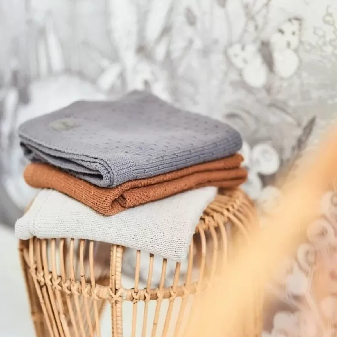 Wiegdeken Bliss Knit Caramel Jollein