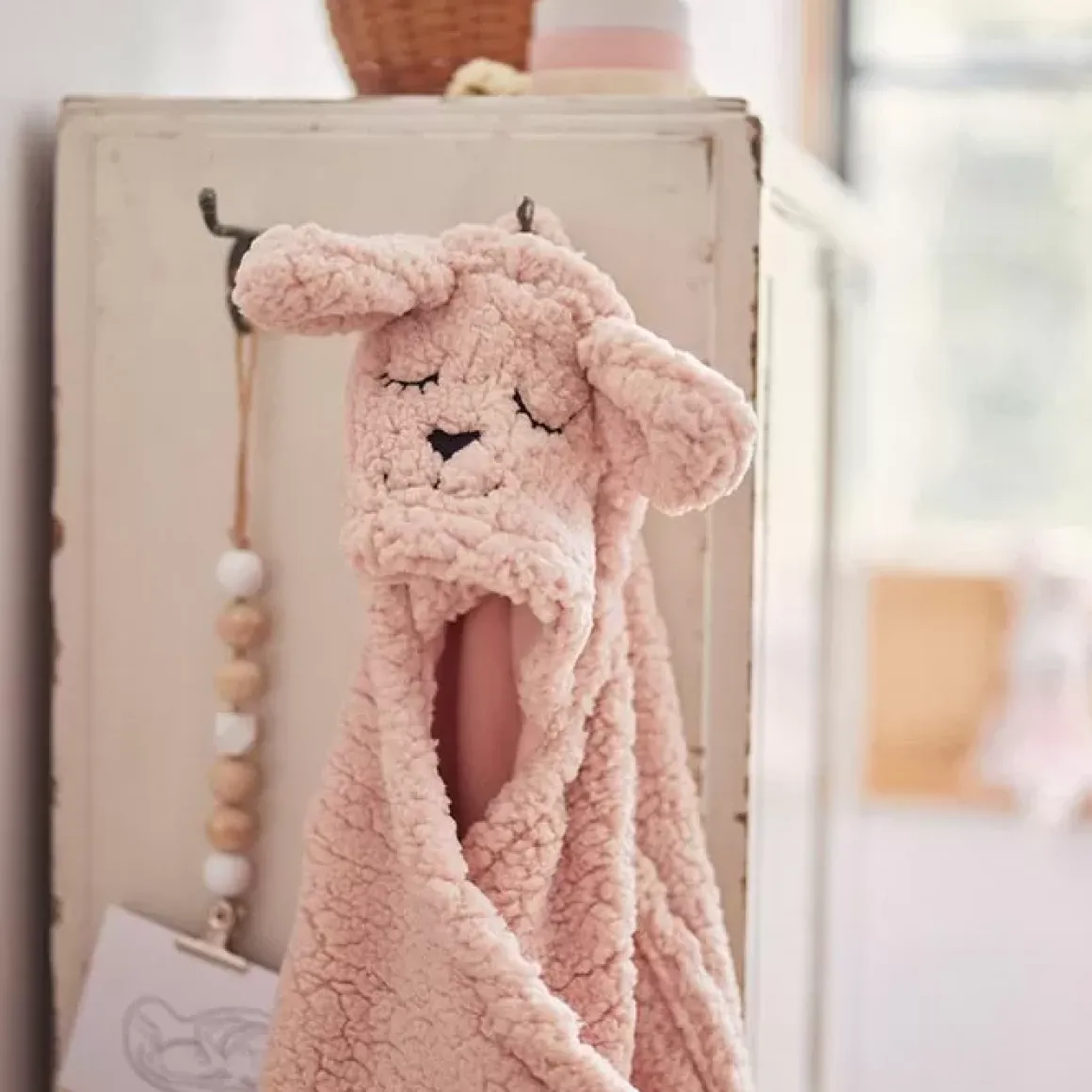 Wikkeldeken Bunny Pale Pink Jollein