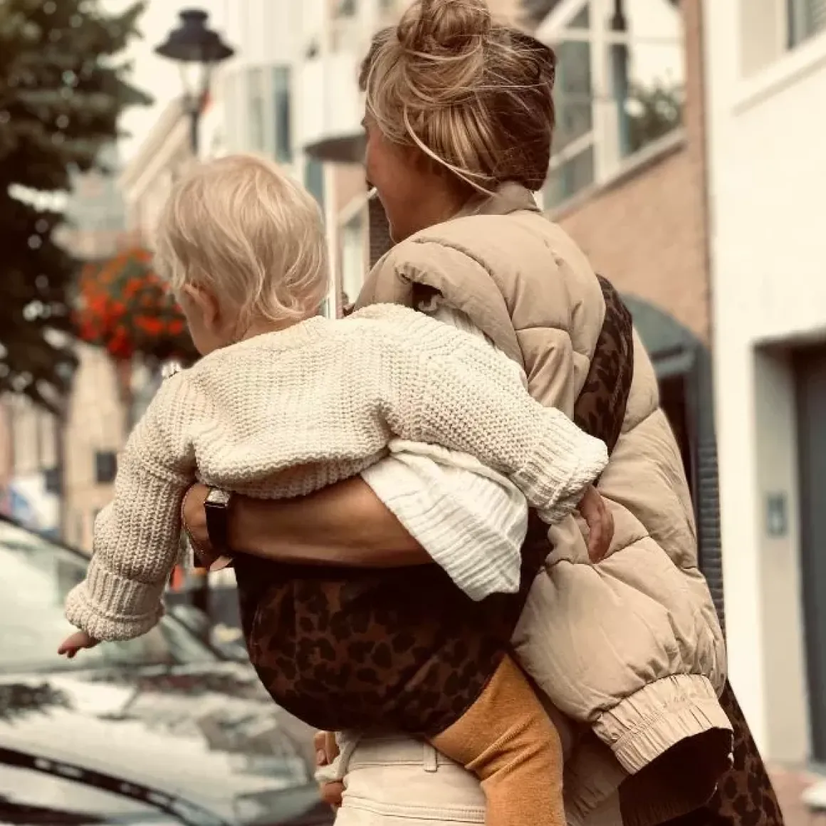 Wildride Peuter Draagzak Print Brown Leopard