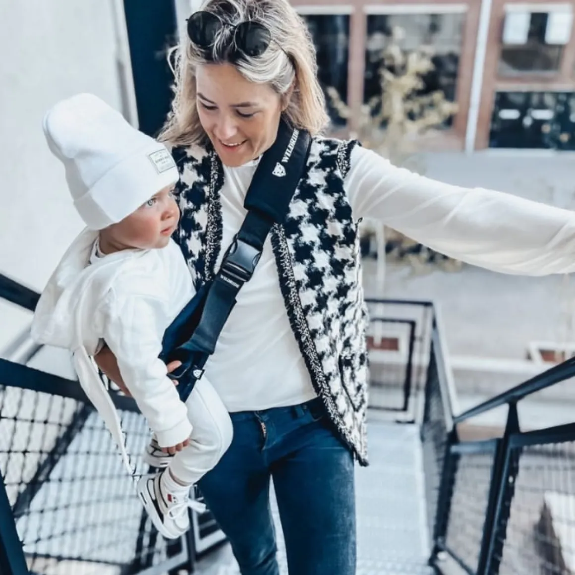 Wildride Peuter Draagzak Zwart Rib