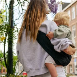 Wildride Peuter Draagzak Zwart Rib