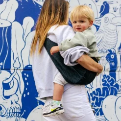 Wildride Peuter Draagzak Zwart Rib