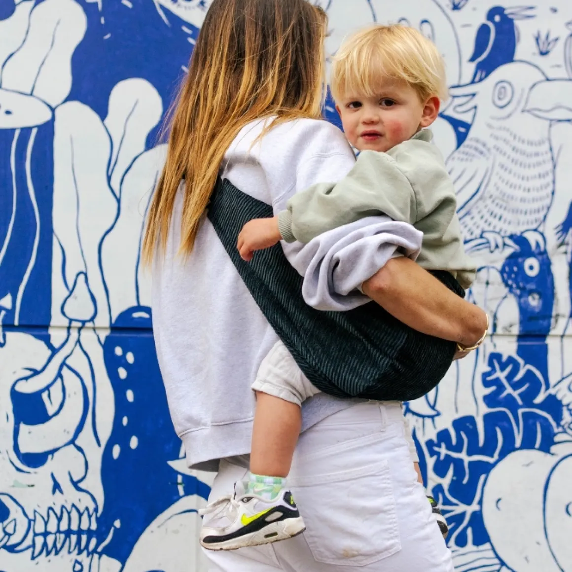 Wildride Peuter Draagzak Zwart Rib