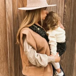 Wildride Peuter Draagzak Print Grey Leopard