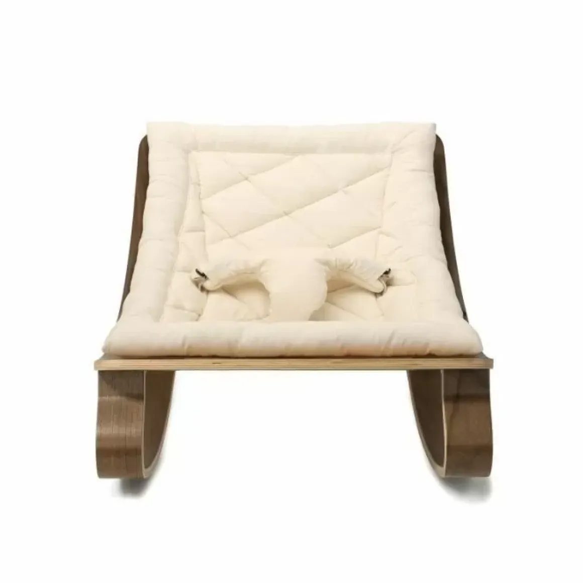 Wipstoeltje Levo Walnoothout Organic White Charlie Crane