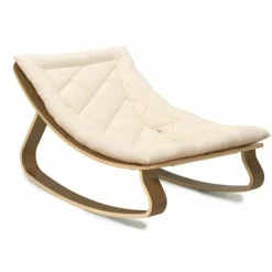 Wipstoeltje Levo Walnoothout Organic White Charlie Crane