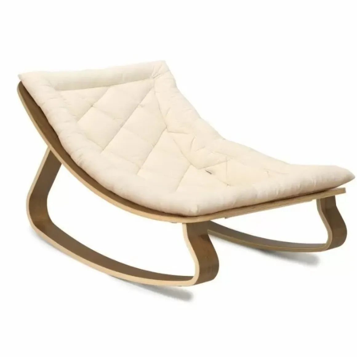 Wipstoeltje Levo Walnoothout Organic White Charlie Crane