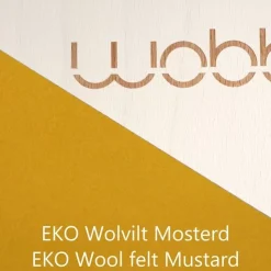 Wobbel Original Blank Gelakt Met Vilt Mosterd
